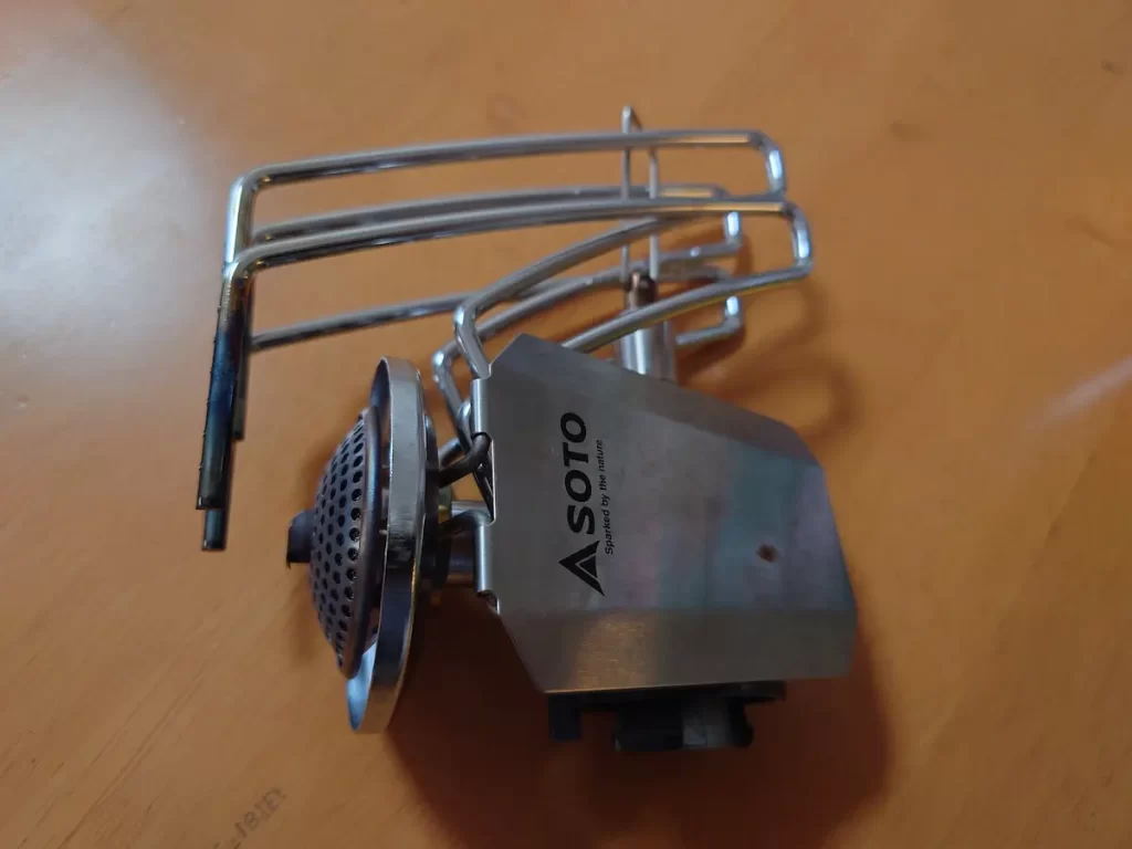 SOTO ST-310の折りたたみ収納状態